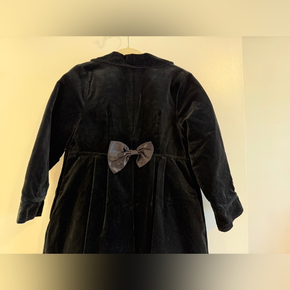 Jayne Copeland, Black Velvet Little Girls Double Breasted Dress Coat,6X - Picture 9 of 12